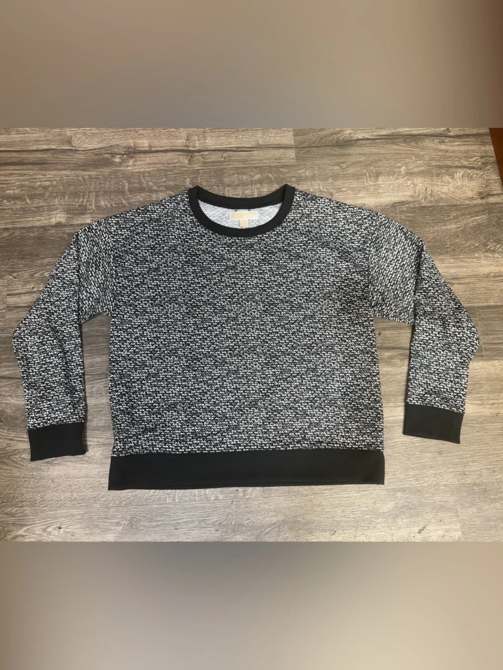 Michael Michael Kors Black & White Marled Knit Pullover Sweater Women’s L